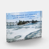 氷のイギリスの湖パーソナライズされた- フォトブロック (左)