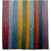 氷のカラフル植物のような羽毛シャワーカーテン シャワーカーテン (正面)