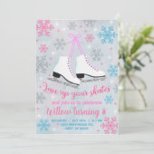 氷のスケートで滑るあなたのスケートガール招待状をレースをレース 招待状 (スタンド正面)