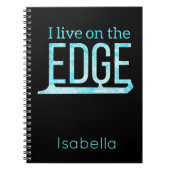 氷のスケートで滑るノートは青いエッジに凍ってい生きる ノートブック (正面)