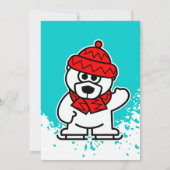 氷のスケートで滑るパーティの招待状 |カスタム招待状 招待状 (裏面)