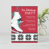 氷のスケートで滑るパーティの招待状 招待状 (スタンド正面)