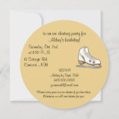 氷のスケートで滑る誕生会 招待状 (裏面)