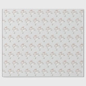 氷のスケートで滑る雪だるま ラッピングペーパー (フラット)