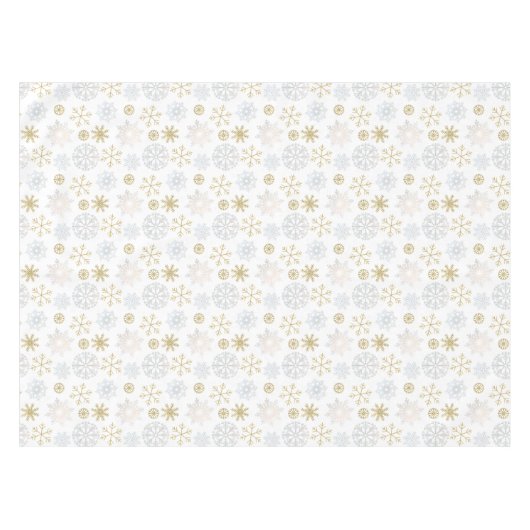 氷のスノーフレーク冬の赤ちゃんシャワーテーブルクロス テーブルクロス (正面(横))