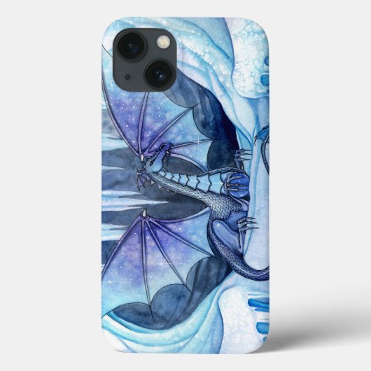 氷のドラゴン 神秘的なファンタジーアート ドラゴンのアートワーク Case-Mate iPhoneケース (裏面)