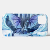 氷のドラゴン 神秘的なファンタジーアート ドラゴンのアートワーク Case-Mate iPhoneケース (裏面 (横))