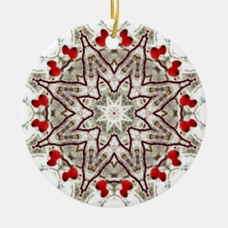 氷のバラの実 セラミックオーナメント