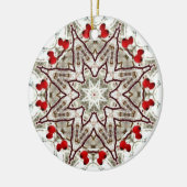 氷のバラの実 セラミックオーナメント (左)