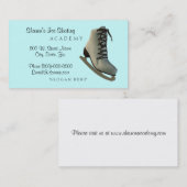 氷のフィギュアスケートのインストラクターの名刺 名刺 (正面/裏面)