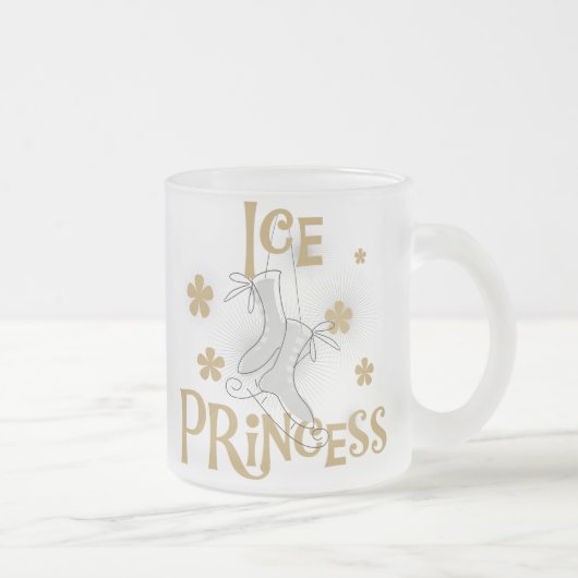 氷のプリンセスのTシャツおよびギフト フロストグラスマグカップ (右)