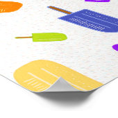 氷のポップと散水のポスター ポスター (角)