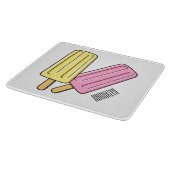 氷のポップ・アートの漫画イラストレーション カッティングボード (角)