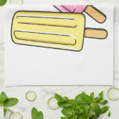 氷のポップ・アートの漫画イラストレーション キッチンタオル (折り畳み)