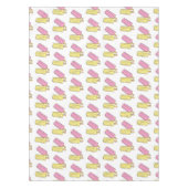 氷のポップ・アートの漫画イラストレーション テーブルクロス (正面)