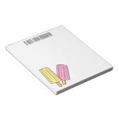 氷のポップ・アートの漫画イラストレーション ノートパッド (アングル)