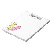 氷のポップ・アートの漫画イラストレーション ノートパッド (回転)