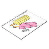 氷のポップ・アートの漫画イラストレーション ノートブック (左側)