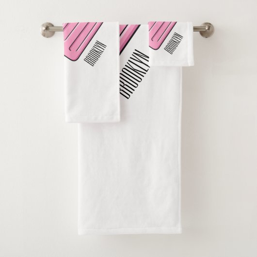 氷のポップ・アートの漫画イラストレーション バスタオルセット (インサイチュ)