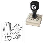 氷のポップ・アートの漫画イラストレーション ラバースタンプ (押印)