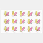 氷のポップ・アートの漫画イラストレーション ラベル (シート)