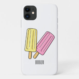 氷のポップ・アートの漫画イラストレーション iPhone 11 ケース