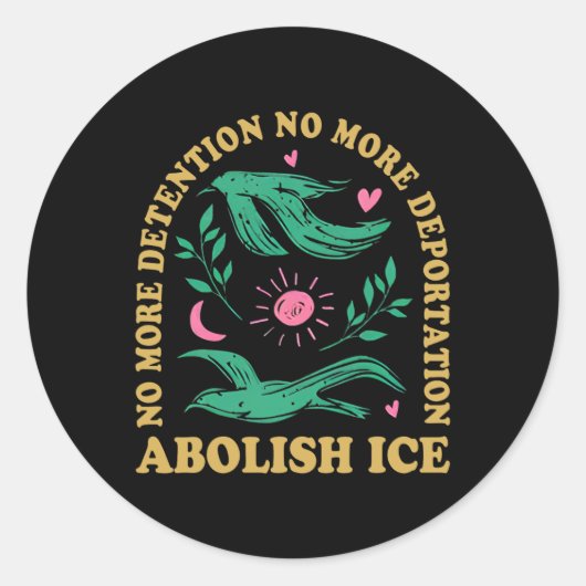 氷のレトロ抗議を廃止し、サポートの禁止に抵抗 ラウンドシール (正面)