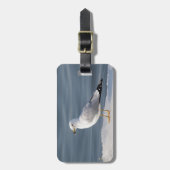 氷の上でカモメ ラゲッジタグ (正面縦)