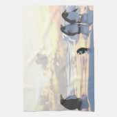 氷の上で冷たいペンギン キッチンタオル (縦)