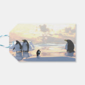 氷の上で冷たいペンギン ギフトタグ (裏面横)