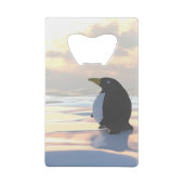 氷の上で冷たいペンギン クレジットカード栓抜き (裏面)