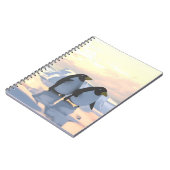 氷の上で冷たいペンギン ノートブック (左側)