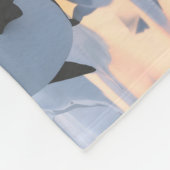 氷の上で冷たいペンギン フリースブランケット (角)