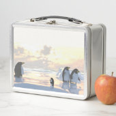 氷の上で冷たいペンギン メタルランチボックス (インサイチュ)