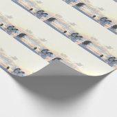 氷の上で冷たいペンギン ラッピングペーパー (角)