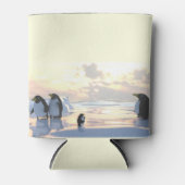 氷の上で冷たいペンギン 缶クーラー (正面)