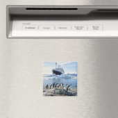 氷の上に立つペンギンのビーチ マグネット (インサイチュ (食洗機))