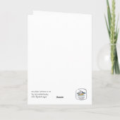 氷の上に雪の結晶を落とす人 サンキューカード (裏面)