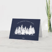 氷の上のスケーターたち 水彩冬の風景 カード (裏面)