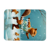 氷の上のリス マグネット (横)