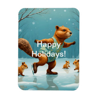 氷の上のリス マグネット