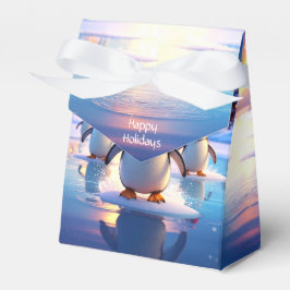 氷の上の冬のかぶりものペンギンのパーティグッズ フェイバーボックス