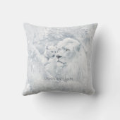 氷の上の白いライオンとカブ、f.休日と最高のパパ- クッション (裏面)