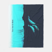 氷の下で鳴り響く フリースブランケット (正面)