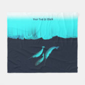 氷の下で鳴り響く フリースブランケット (正面(横))