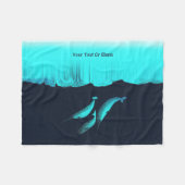 氷の下で鳴り響く フリースブランケット (正面(横))