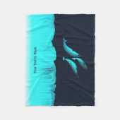 氷の下で鳴り響く フリースブランケット (正面)