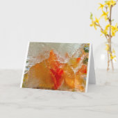 氷の中のグラジオリ カード (黄色い花)