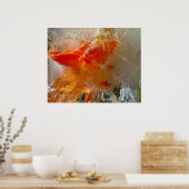 氷の中のグラジオリ ポスター (キッチン)