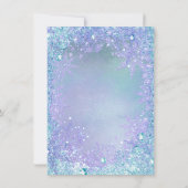 氷の冬の不思議な世界 パープル ティール キンチェアネラ 招待状 (裏面)